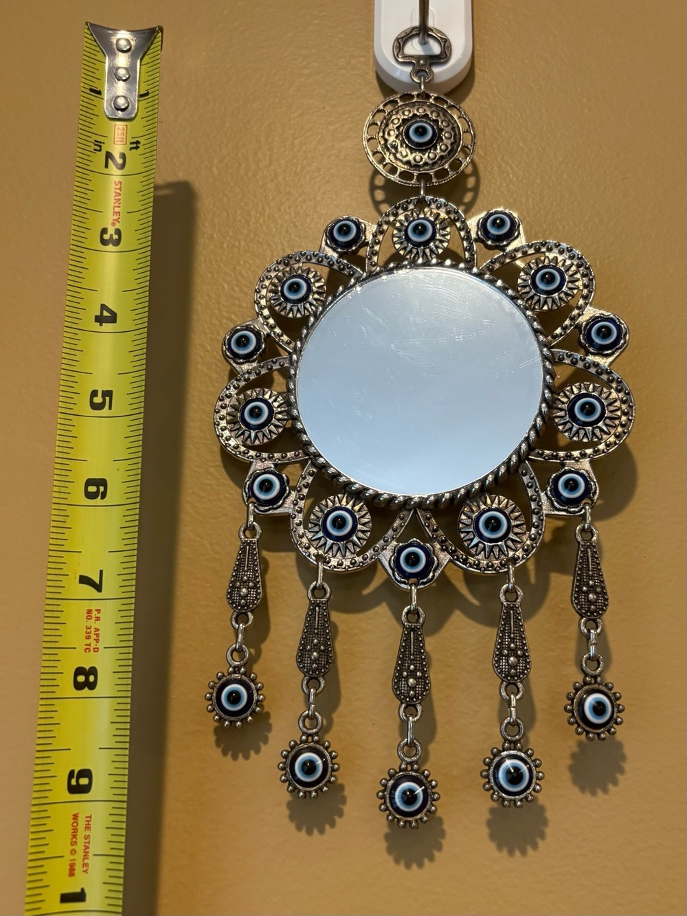 Antique Silver Mirror Amulets Decorative Wall Accent - Picture 4 of 9